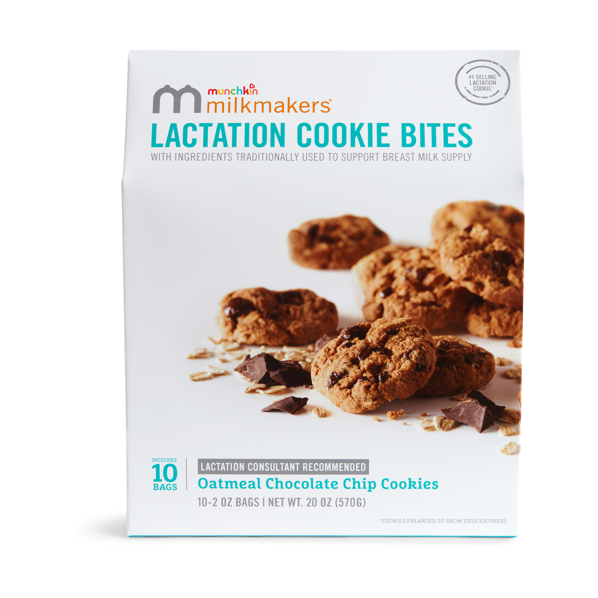 Munchkin Lactation Cookie Bites - Oatmeal Chocolate Chip, 10 - $22.99.