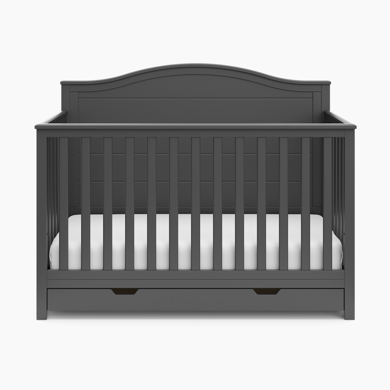 Storkcraft Moss 4-in-1 Convertible Crib with Drawer - Gray.