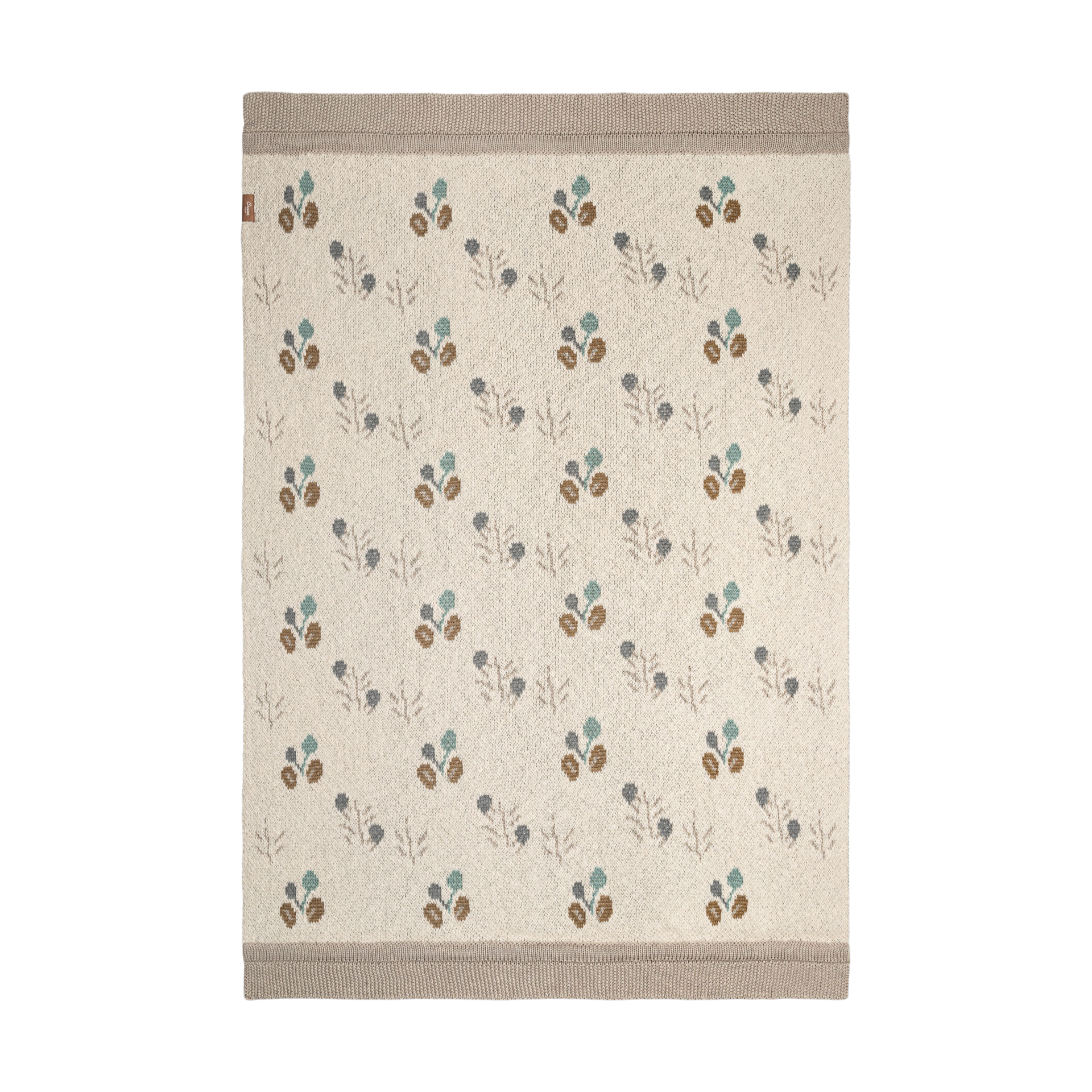 Crane Baby Avery Organic Cotton Knitted Baby Blanket.