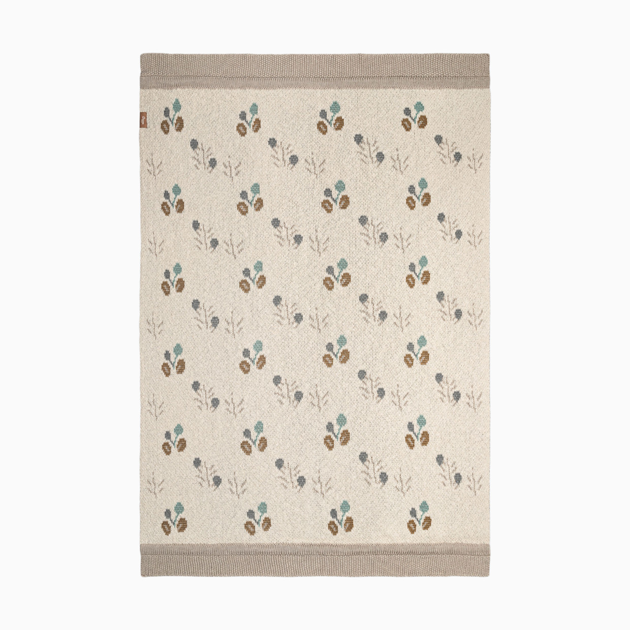 Crane Baby Avery Organic Cotton Knitted Baby Blanket - Poppy.