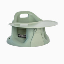 Upseat – The Original Ergonomic Baby Floor & Booster Seat with Tray, Developed with Physical Therapists for Upright Posture & Healthy Hip Development, 4–24 Months, Extra-Large Tray (Sage)