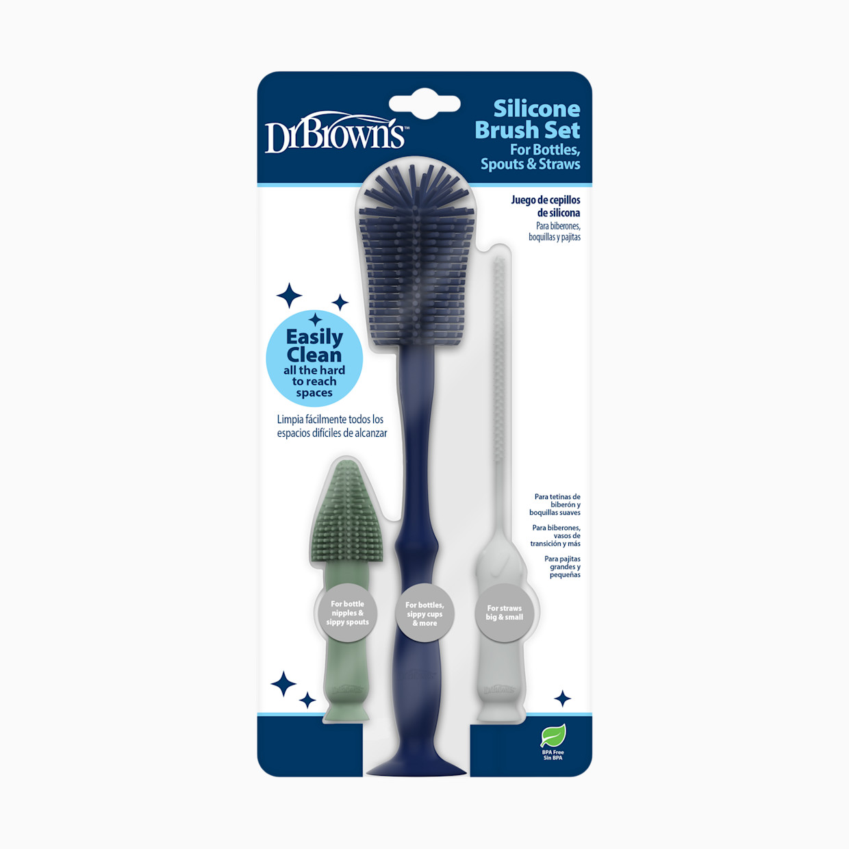 Dr. Brown's Silicone Bottle Brush Set - Blue.