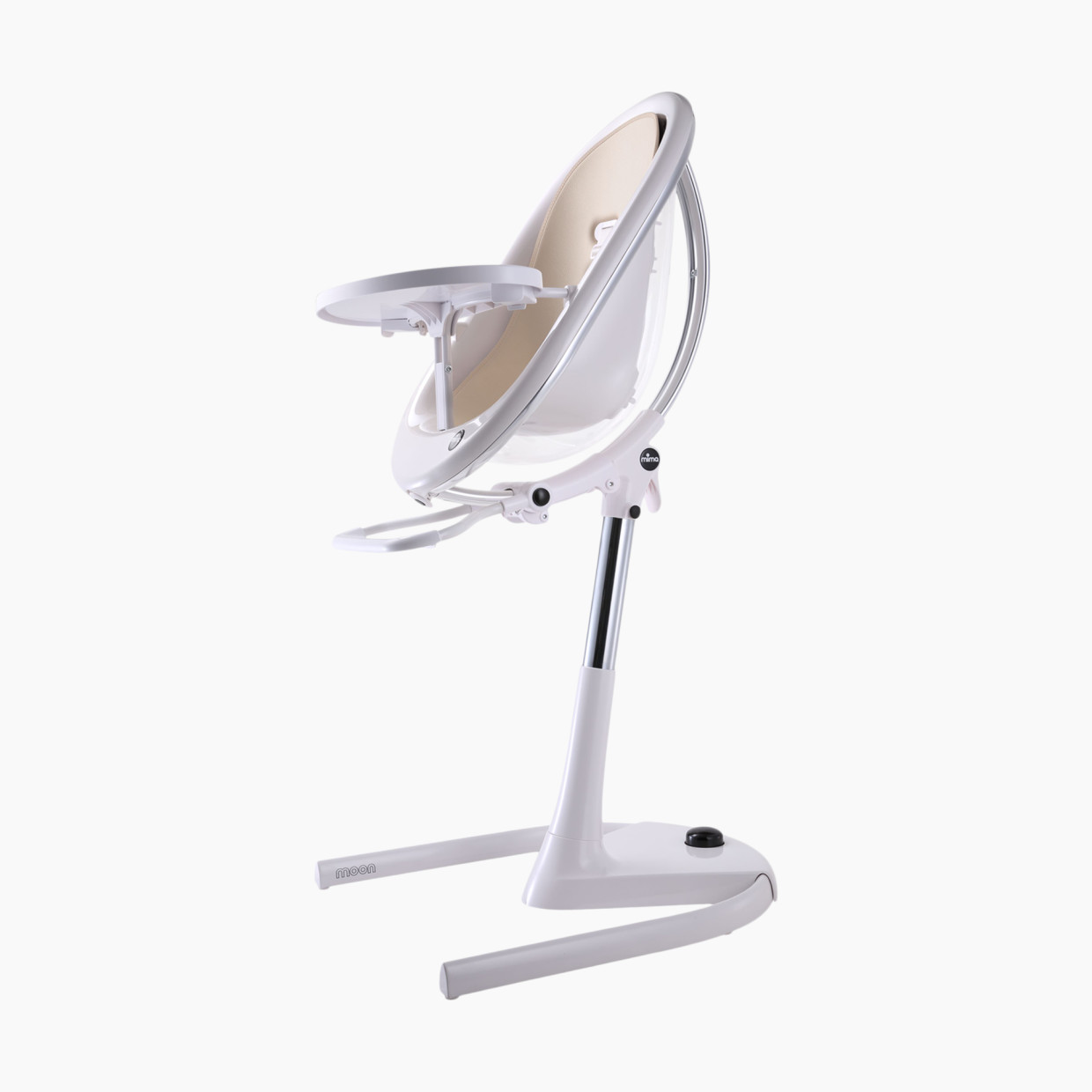 Mima Moon 2G High Chair with White Frame - Champagne.