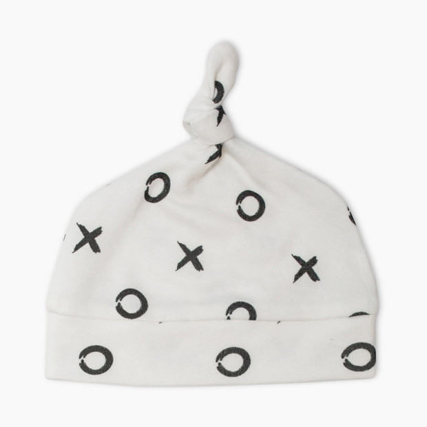 Lulujo Swaddle & Knotted Hat - Hugs & Kisses, 0-4 M.