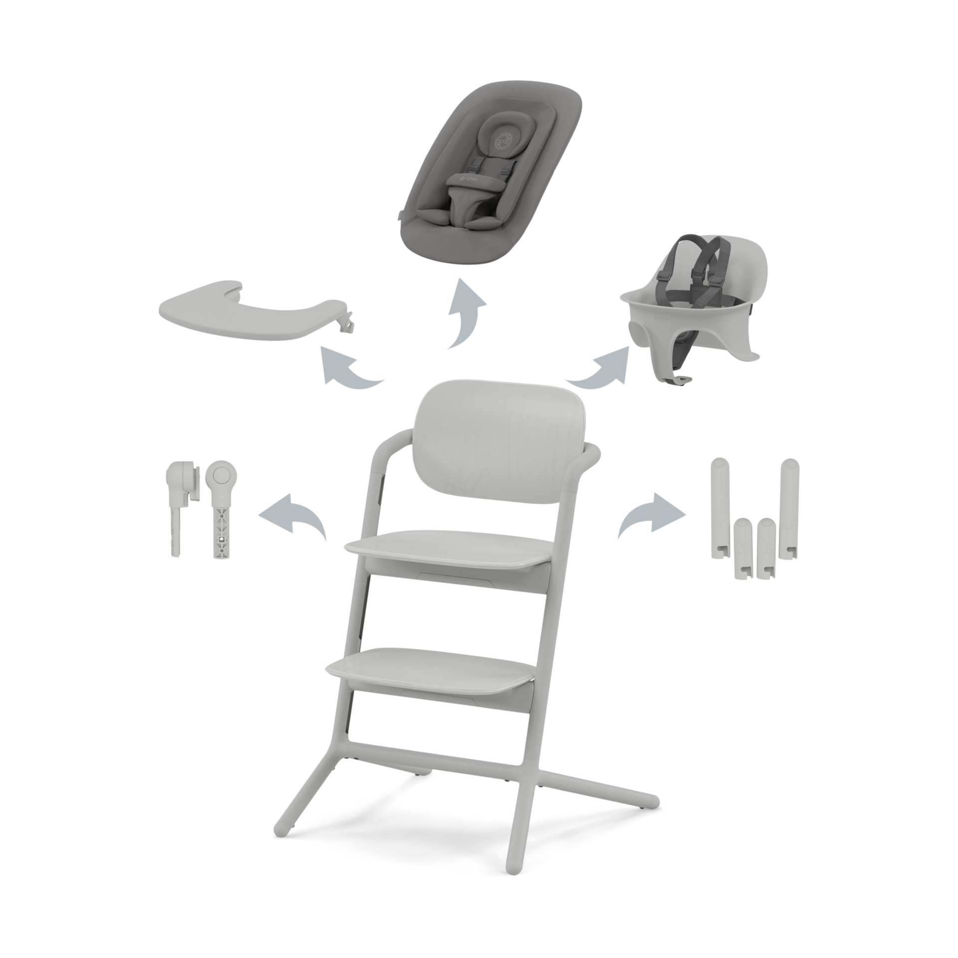 Cybex LEMO 2 High Chair 4-in-1 Set - Suede Grey | Babylist Shop