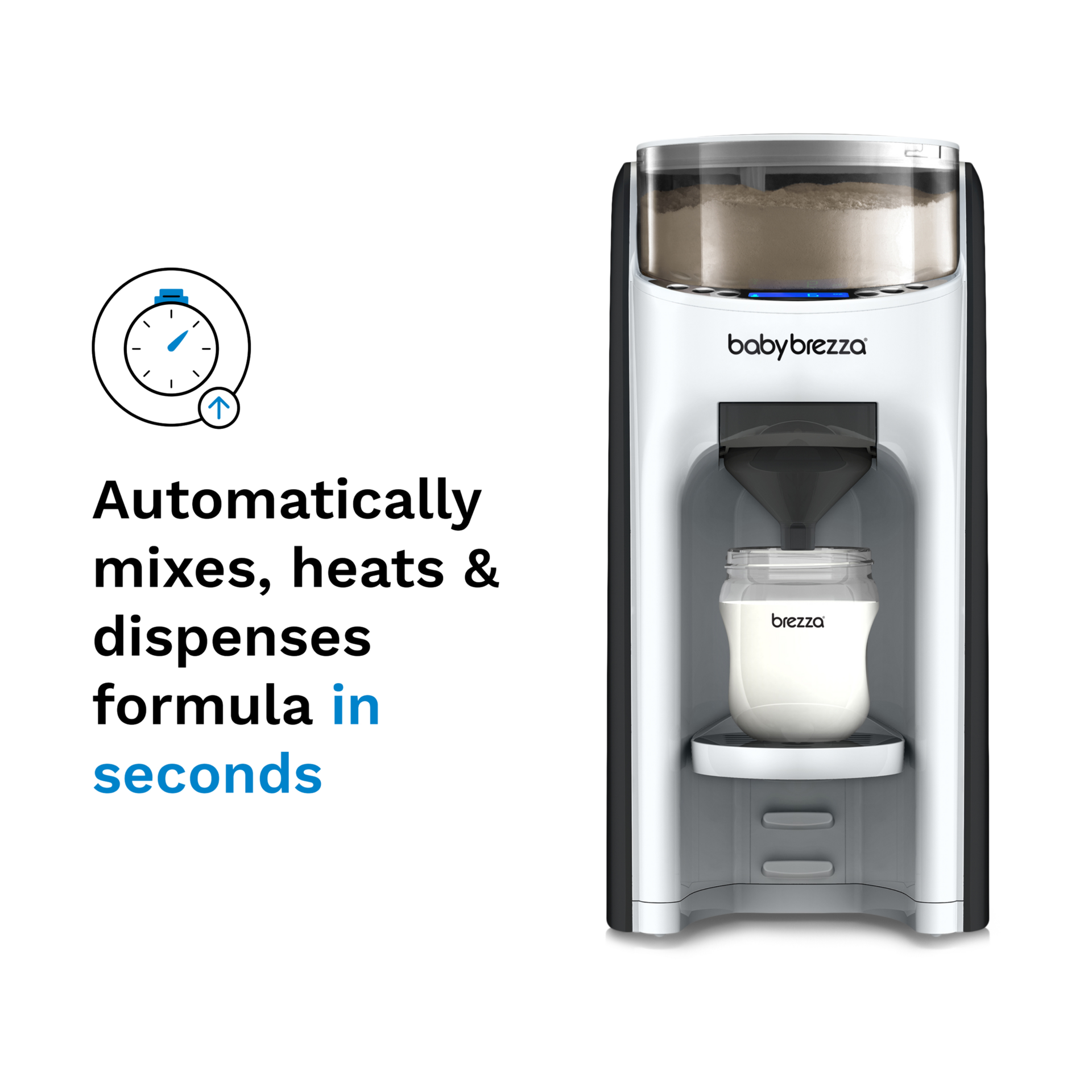 Baby Brezza Formula Pro Advanced - White On Black.