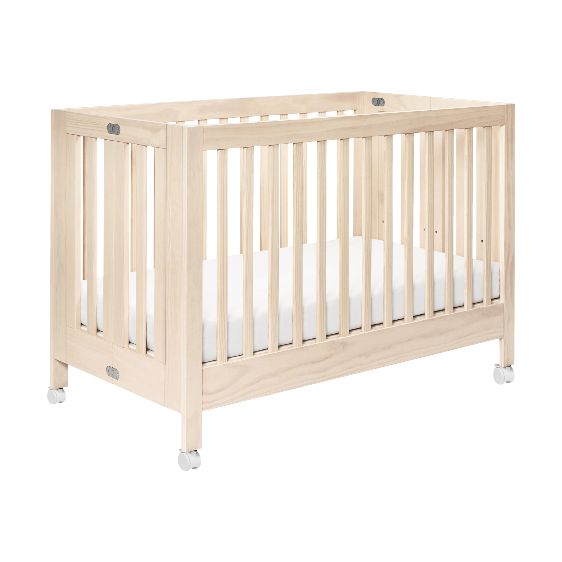 babyletto Maki Portable Folding Crib with Toddler Bed Conversion Kit.