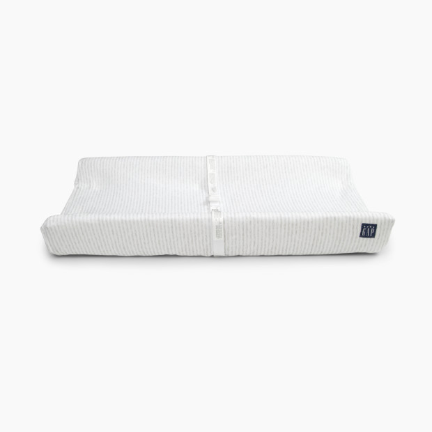 Delta Children babyGap Contoured Changing Pad with Cooling Cover - Grey Stripe.