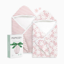 Momcozy Baby Towels, Soft Absorbent Bath Towel for Newborn&Toddler,Flower