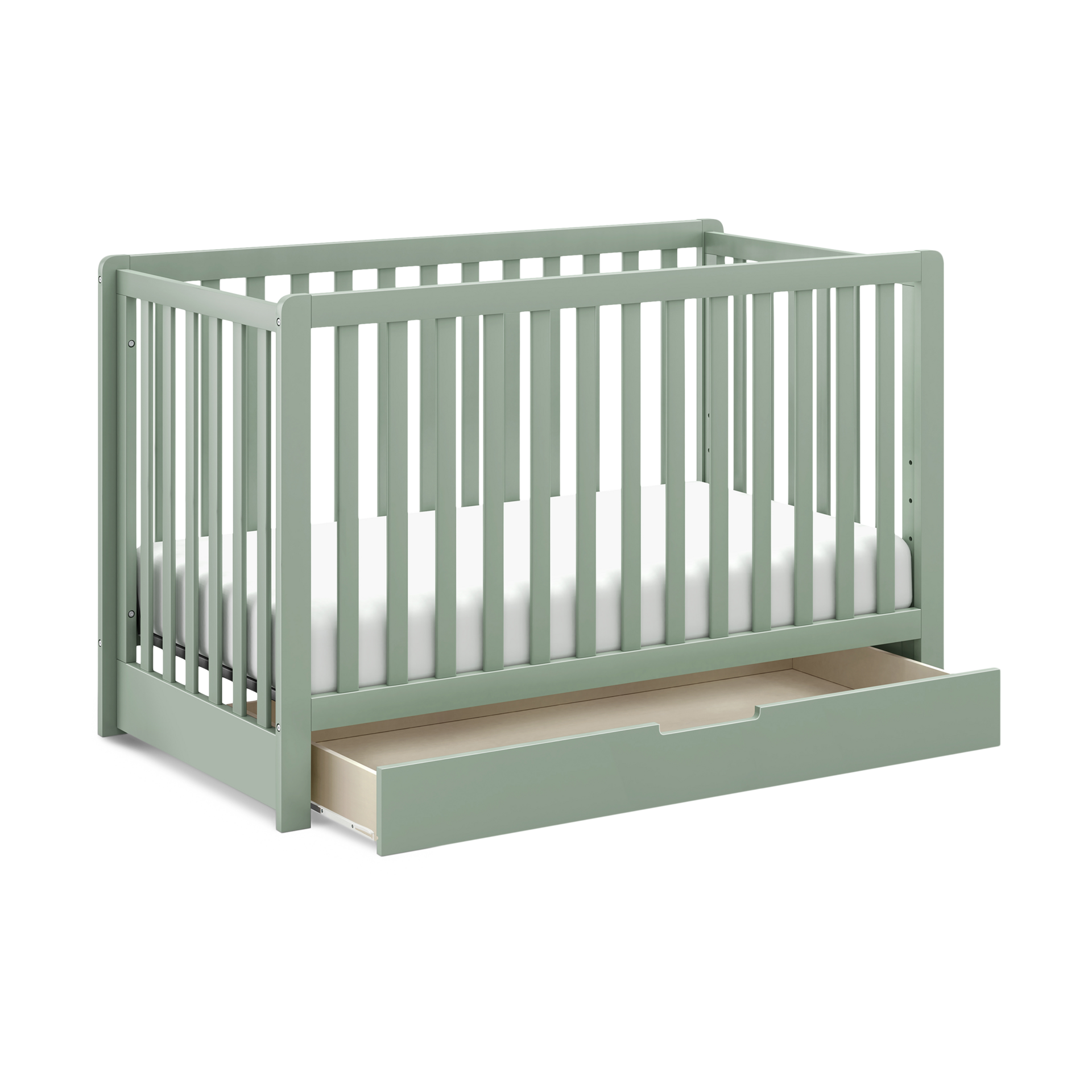 Carter's by daVinci Colby 4-in-1 Convertible Crib with Trundle Drawer - Light Sage.