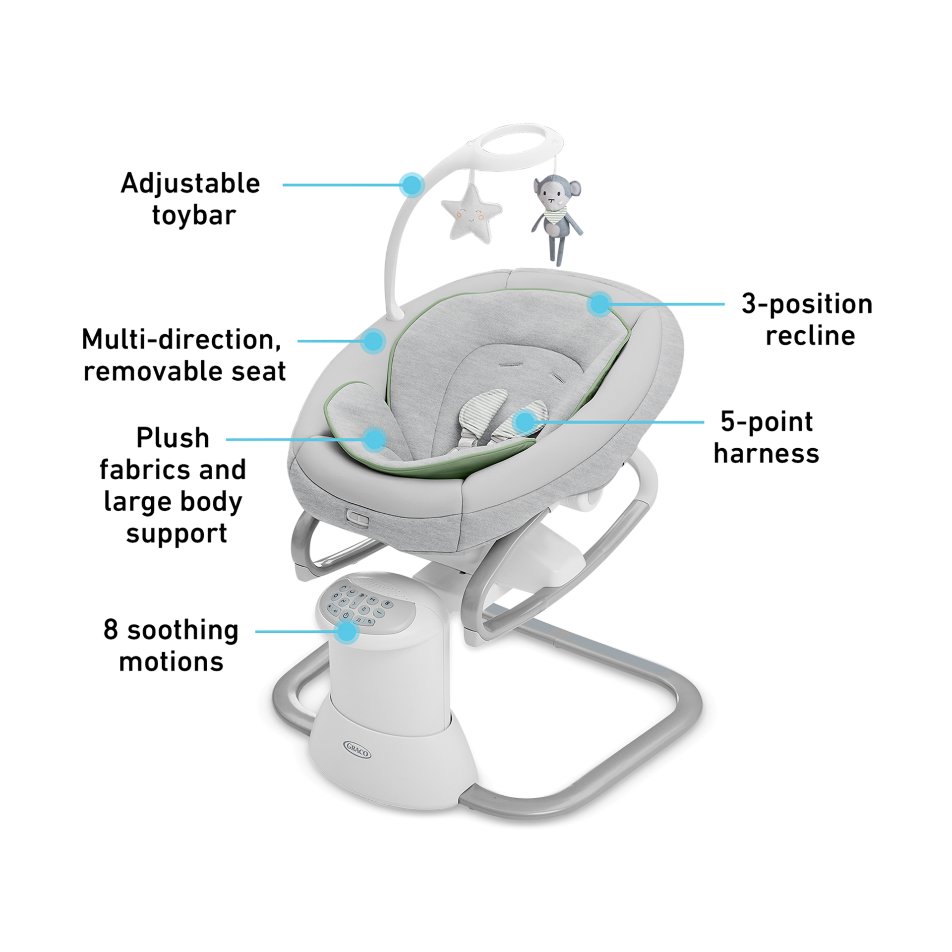  Soothe My Way Swing with Removable Rocker.