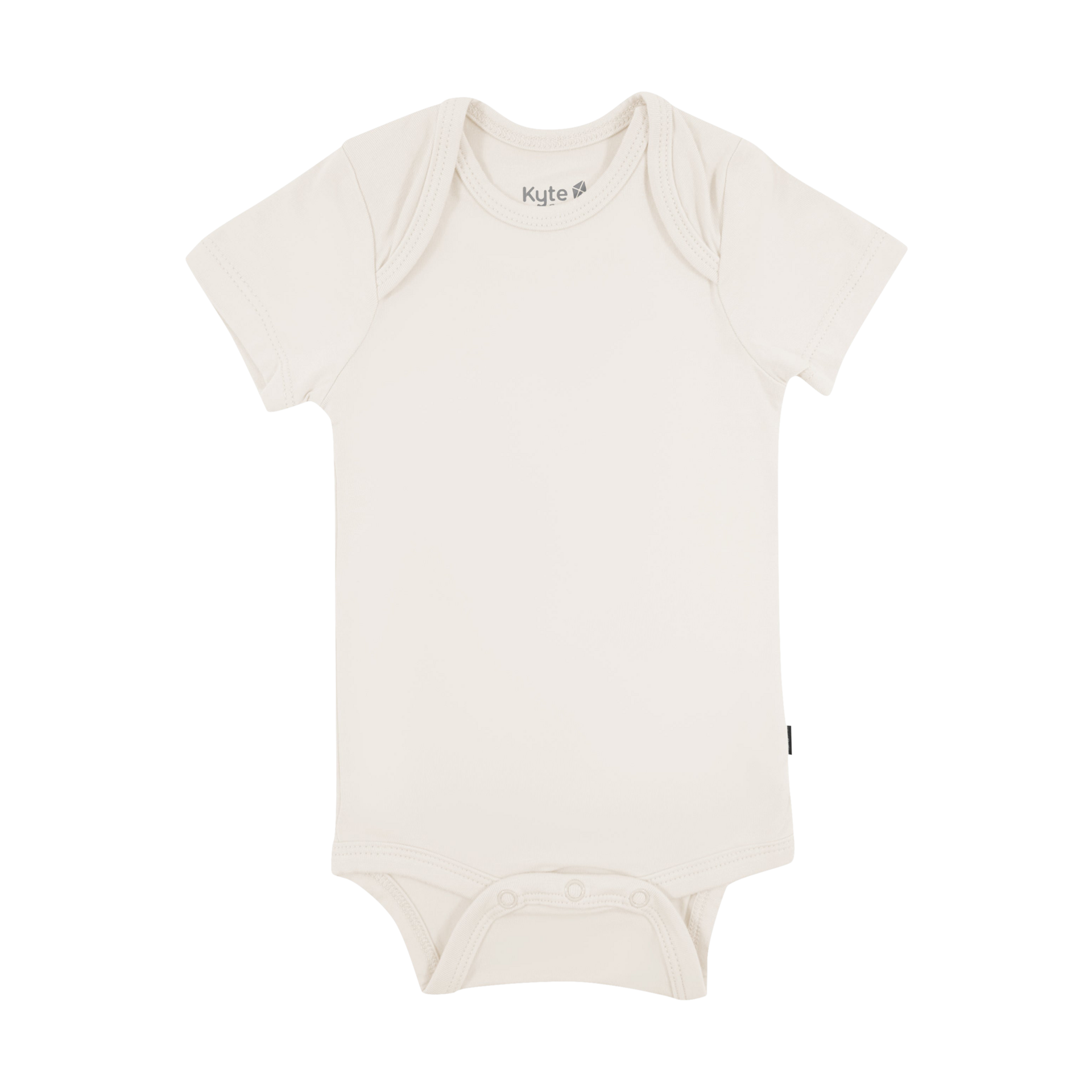 Kyte Baby Short Sleeve Bodysuit - Oat, Newborn.