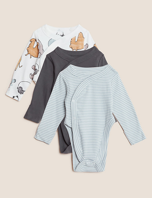 M&S Collection Hip Dysplasia Pure Cotton Bodysuits.