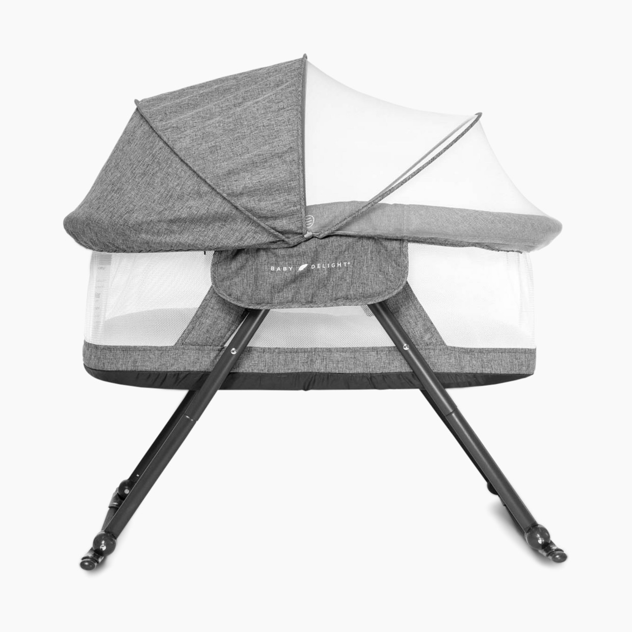 Baby Delight Slumber Deluxe Rocking Bassinet - Charcoal Tweed.