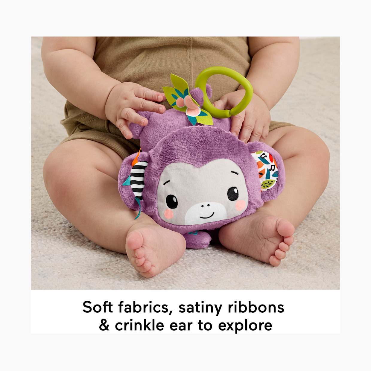 Fisher-Price Glow and Grow Kick & Play Gym Purple Monkey Bundle - Pink.