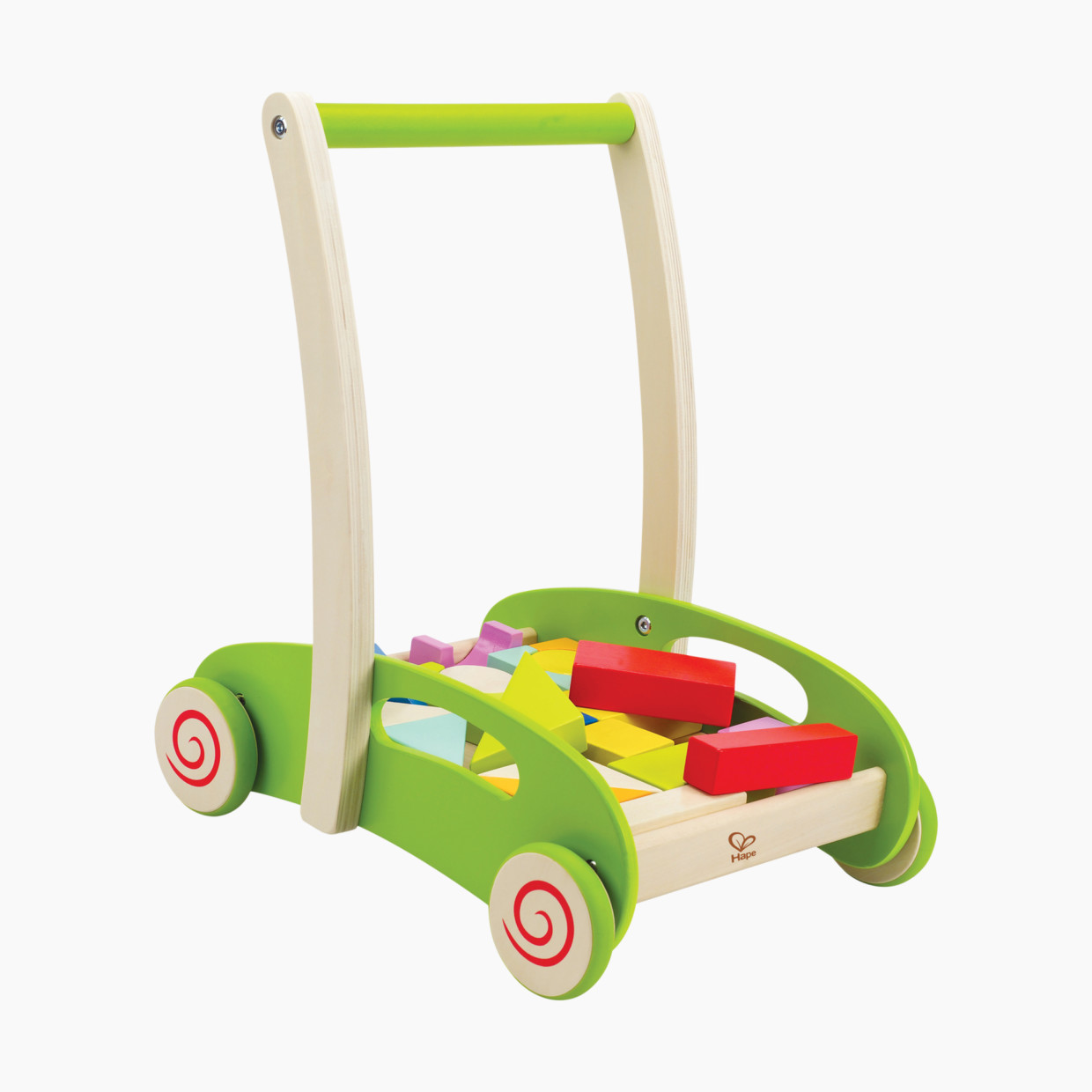 Hape Block and Roll Walker with Wooden Blocks.