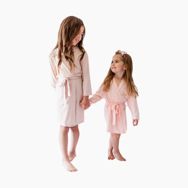 Snuggle Shield LUXE Bamboo Toddler Robe - Tan Sand, 12-36 M.