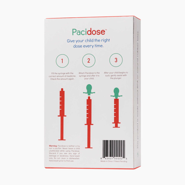Pacidose Pacifier Liquid Medicine Dispenser - 6-18 Months.
