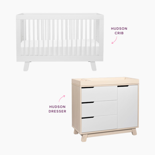 babyletto Hudson Crib & Hudson Dresser Bundle.