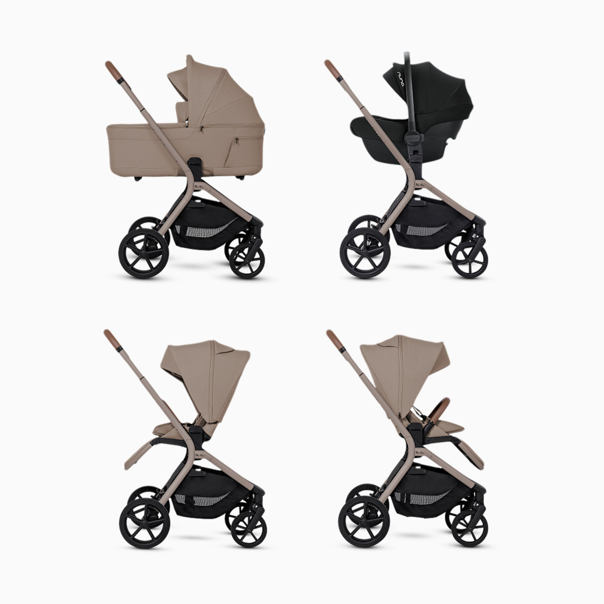 Silver Cross Breez Mid-Size Compact Stroller - Champagne.