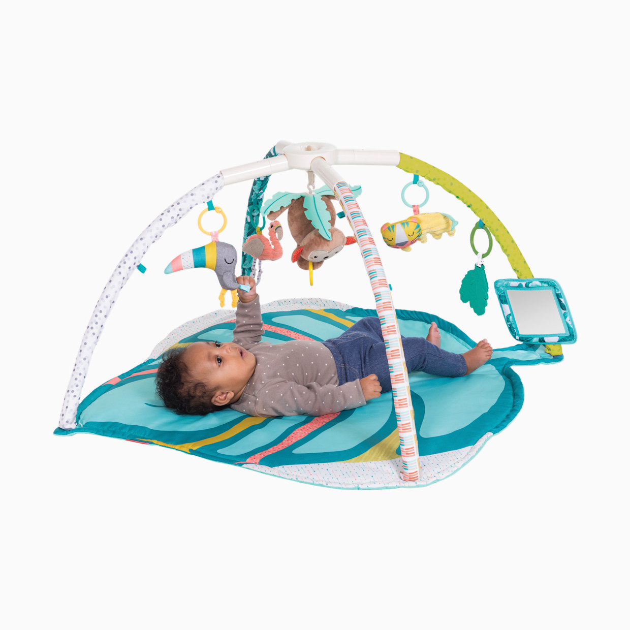 Infantino 4-in-1 Deluxe Twist & Fold Activity Gym & Play Mat - Tropical.