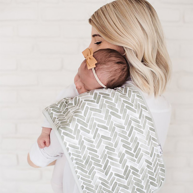 Copper Pearl Printed Burp Cloth Set.
