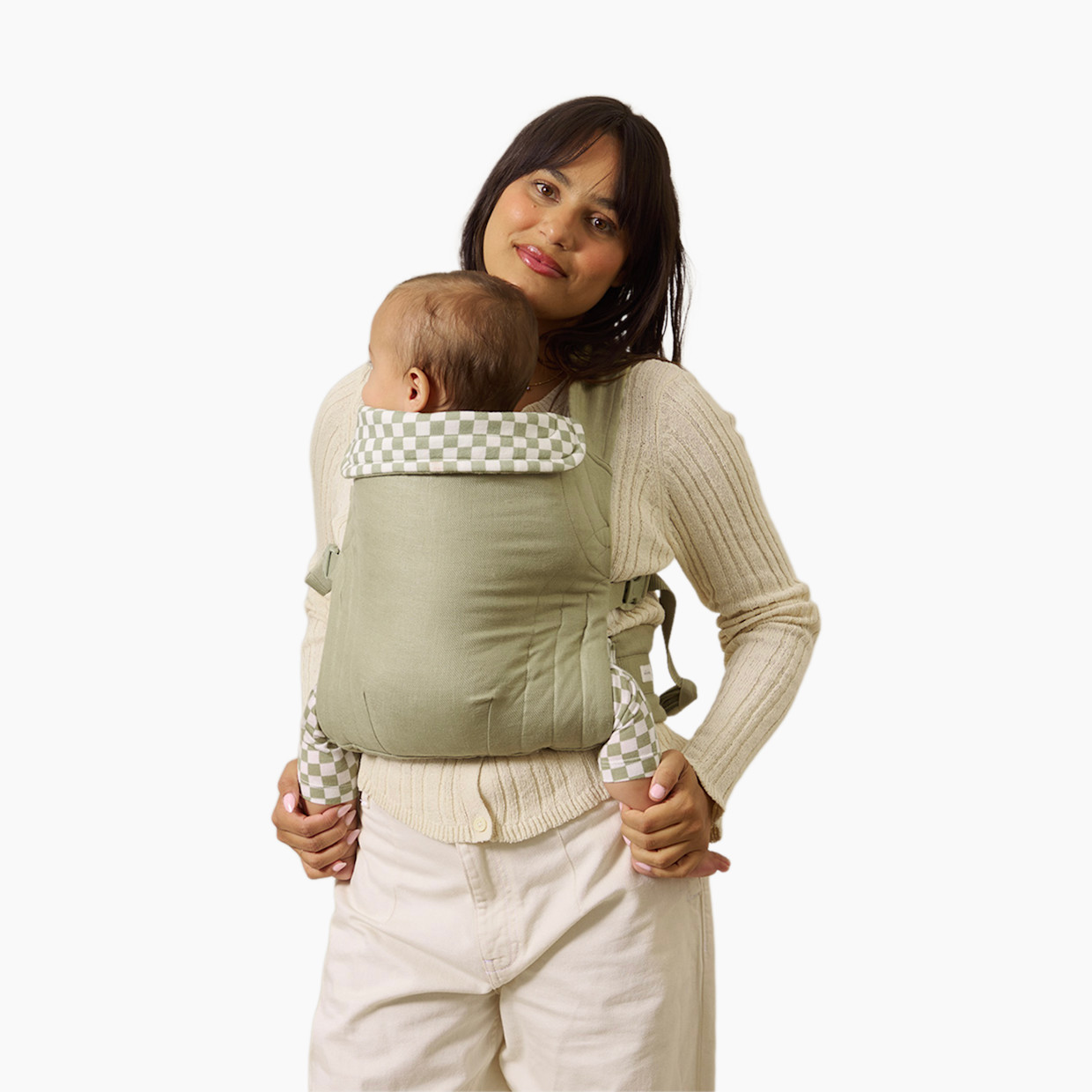 Solly Baby Soft Carrier - Sage Chequer.