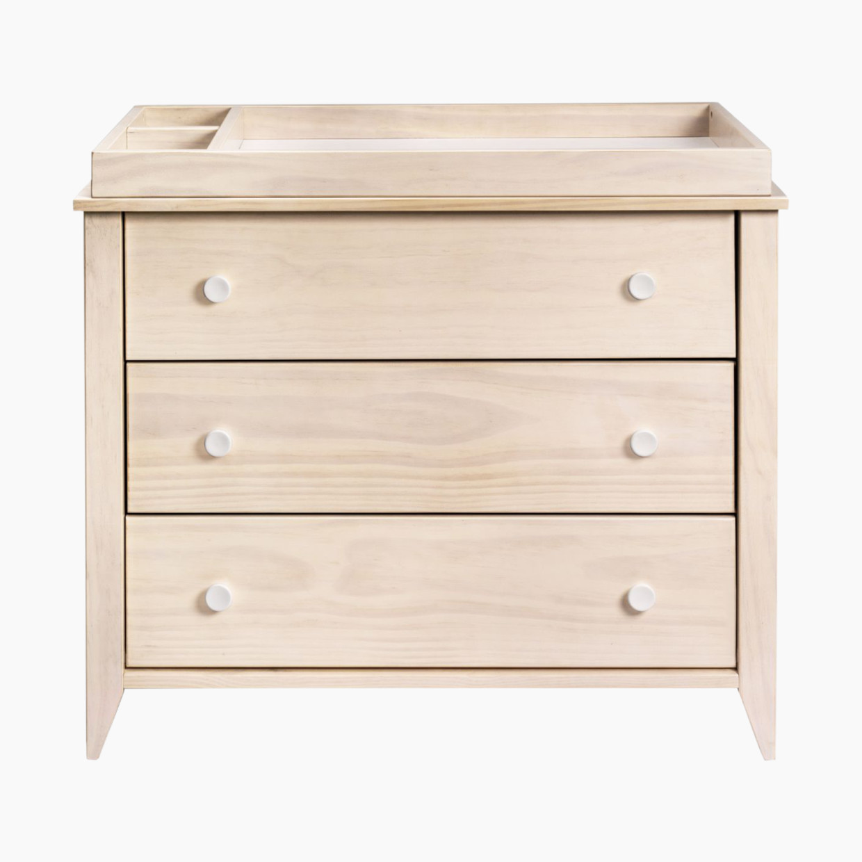babyletto Sprout 3-Drawer Changer Dresser - Washed Natural/White.