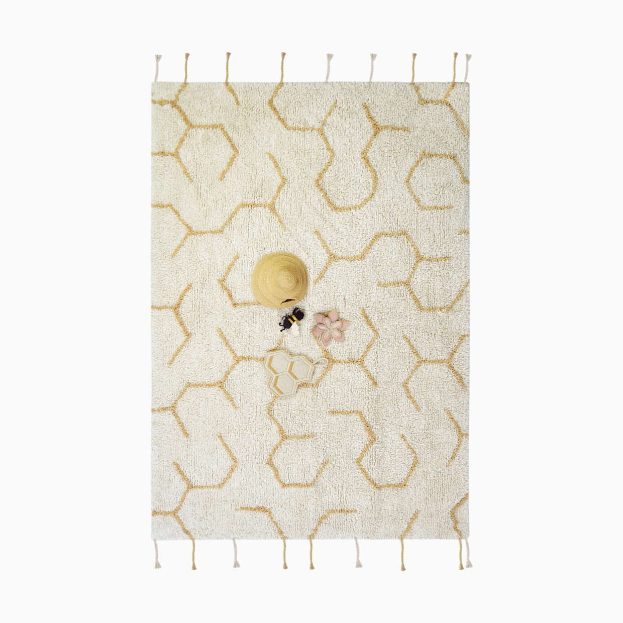 Lorena Canals Pollination Washable Play Rug - Natural, 3' X 4' 3".