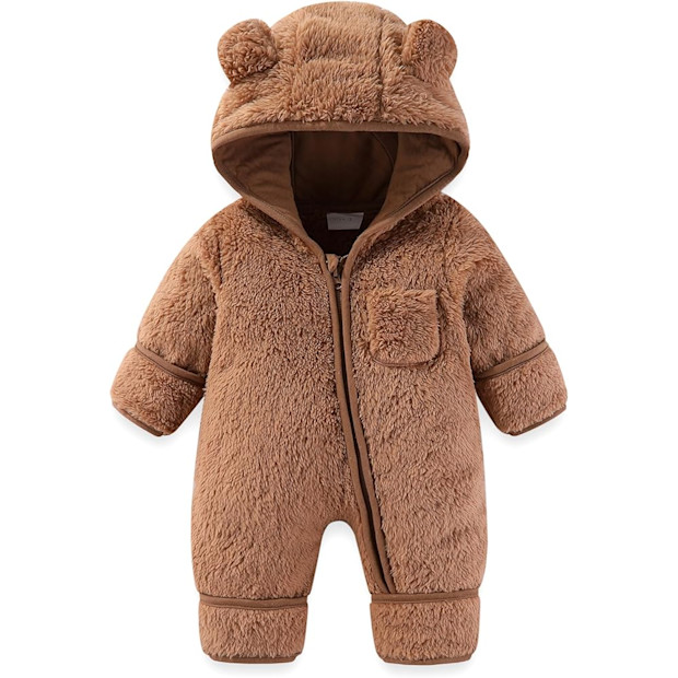 AiWMGL Baby Bear Outfit With Fold-Over Mittens and Footies.