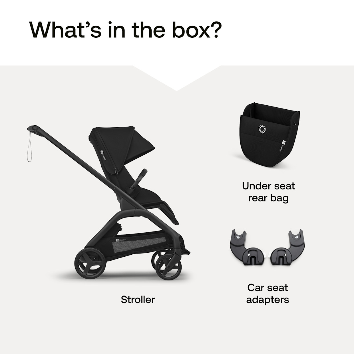 Bugaboo Dragonfly Plus Seat Stroller - Grey Melange.