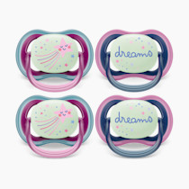 Philips Avent Ultra Air Pacifier 6-18m, Falling Star/Dreams, Nighttime, 4 Pack SCF376/09