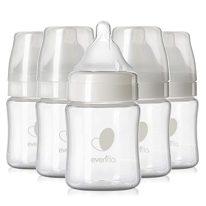 Evenflo Feeding Balance Plus Wide Neck Baby Bottles - 5 Ounce (Pack of 6)