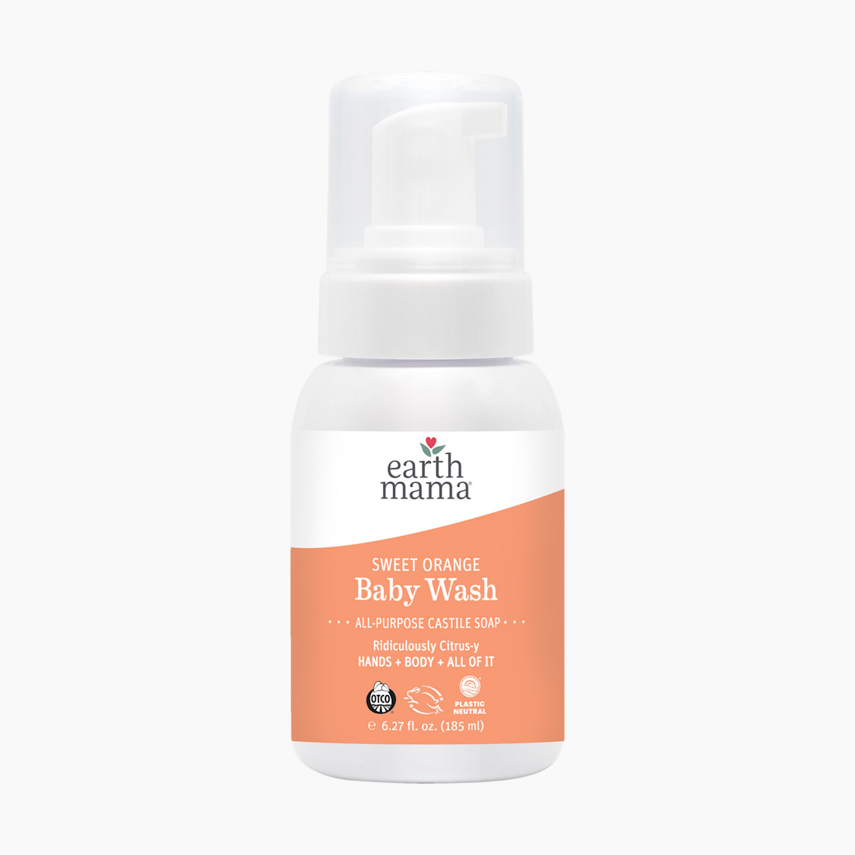 Earth Mama Baby Wash - Sweet Orange, 6.27 Fl Oz.