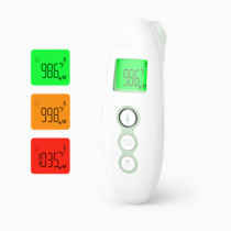Momcozy Non-Contact Forehead and Ear Thermometer, Digital Infrared Thermometer for Adults and Children, with Child Mode, Fever Alarm Function, Mute and Memory Functions, Fast and Accurate Measurement