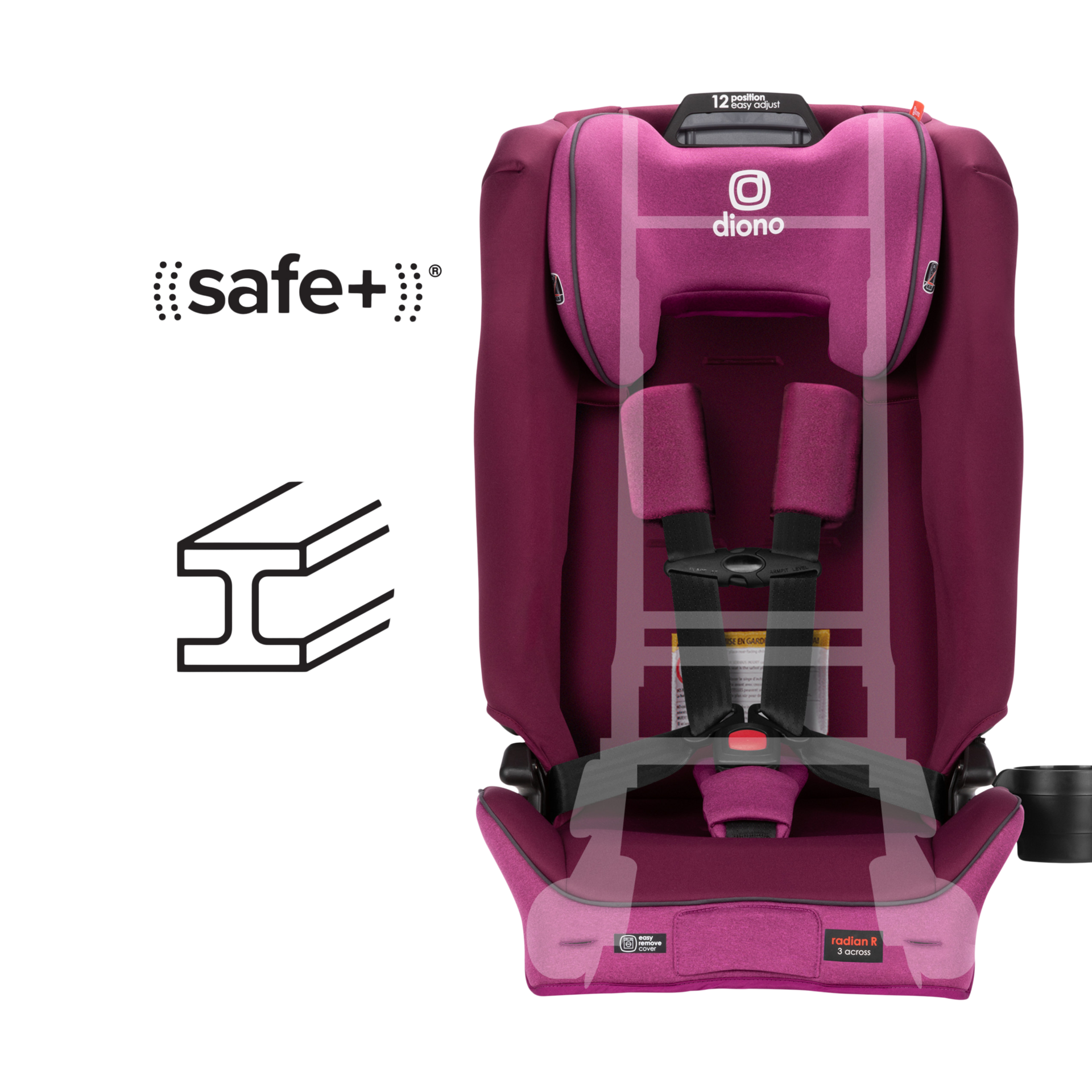 Diono Radian 3R SafePlus AllinOne Convertible Car Seat Purple Plum