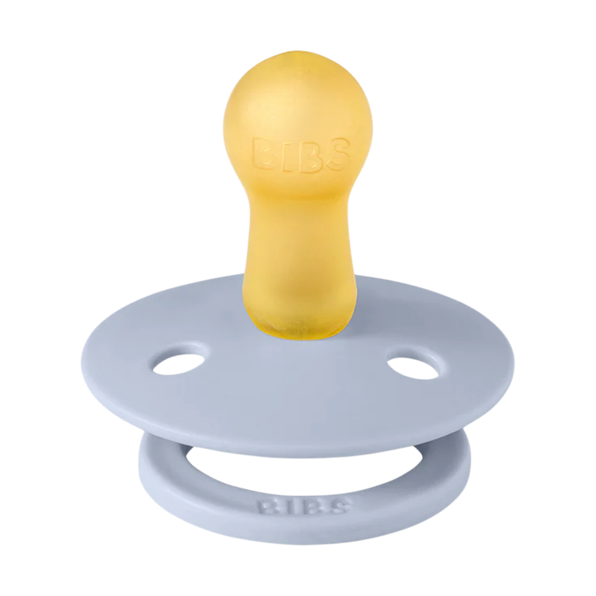 BIBS Studio Morning Bloom Colour Natural Rubber Pacificier (2-pack) - Dusty Blue, Size 1.