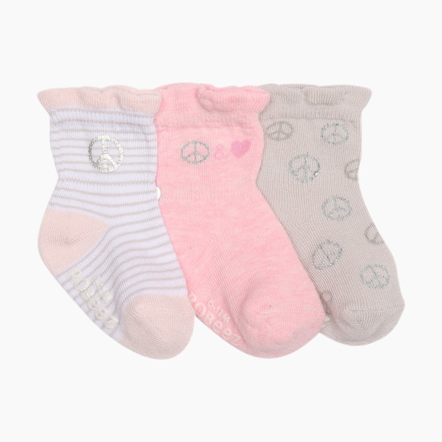 Robeez Socks (3 Pack) - Peace & Love, 6-12 Months.