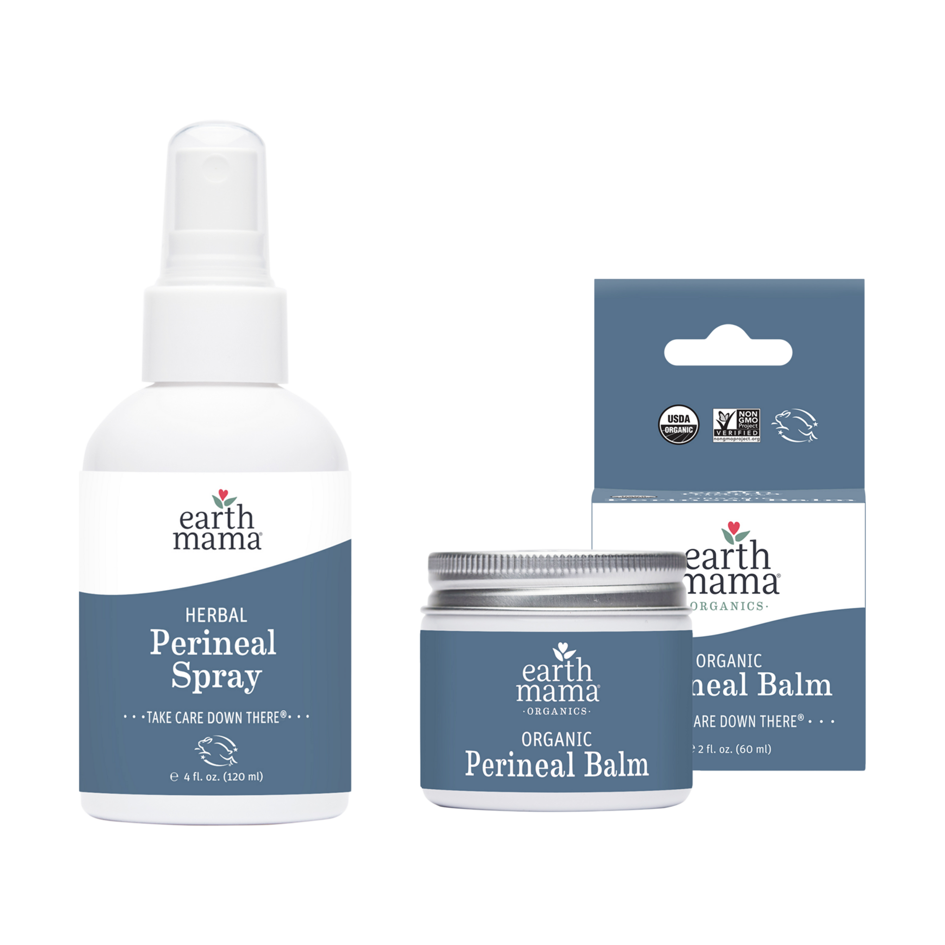 Earth Mama Perineal Balm and Perineal Spray Bundle.