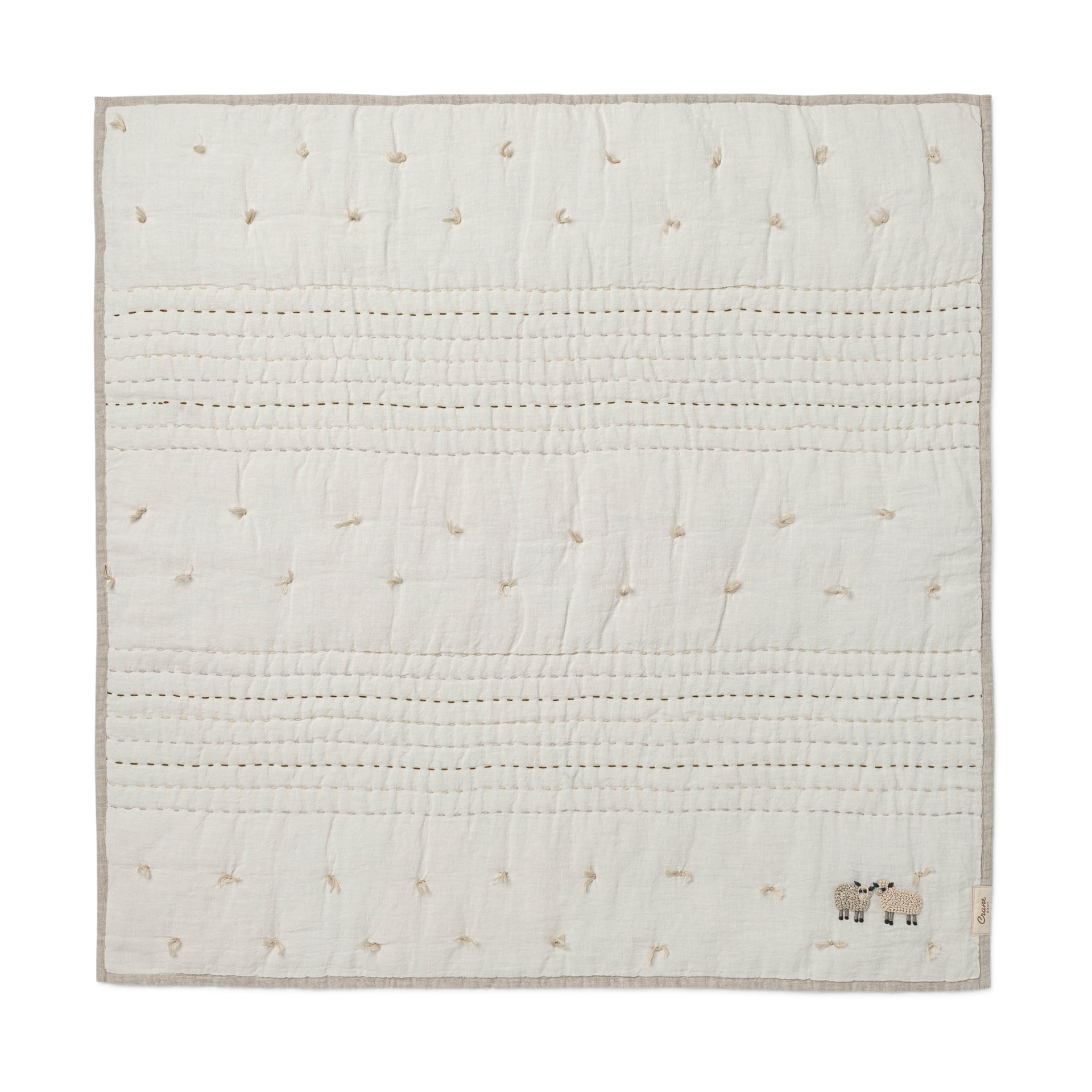Crane Baby Finley Quilted Linen Blanket.