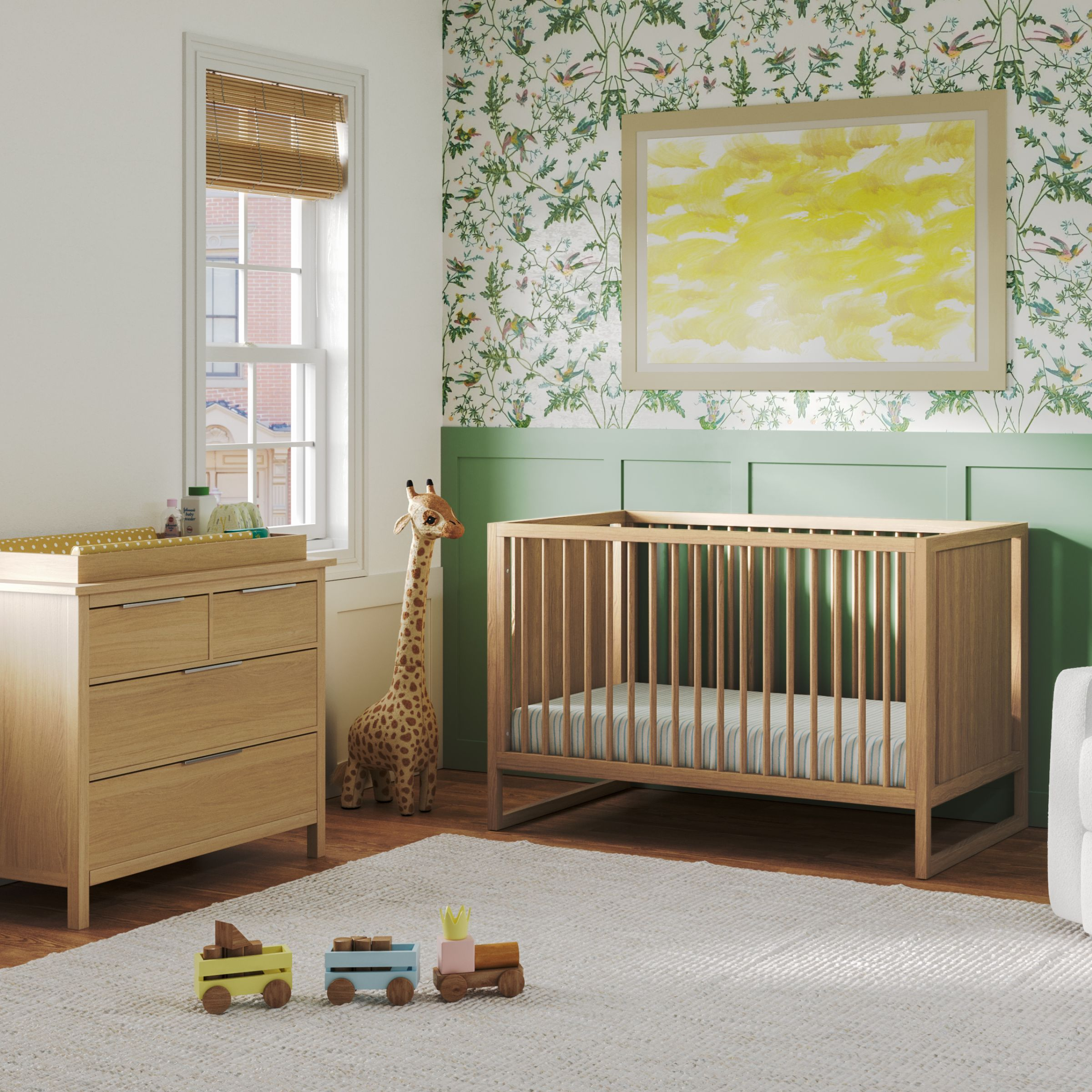 Nurture& The Newport Crib - Natural.