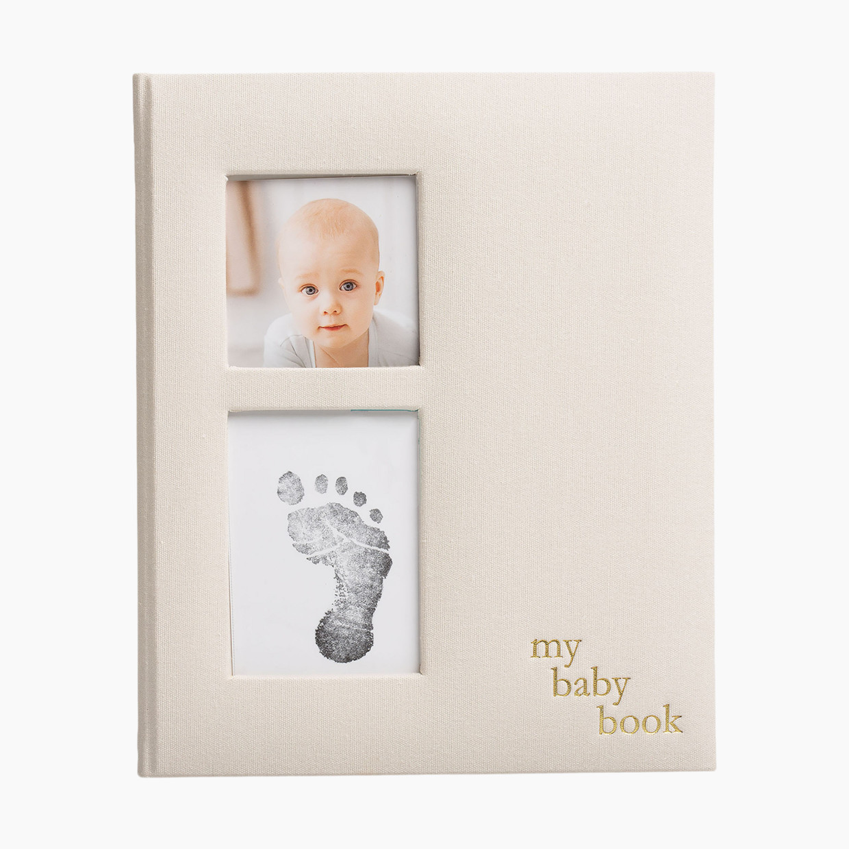 Pearhead Linen Memory Baby Book - Ivory.