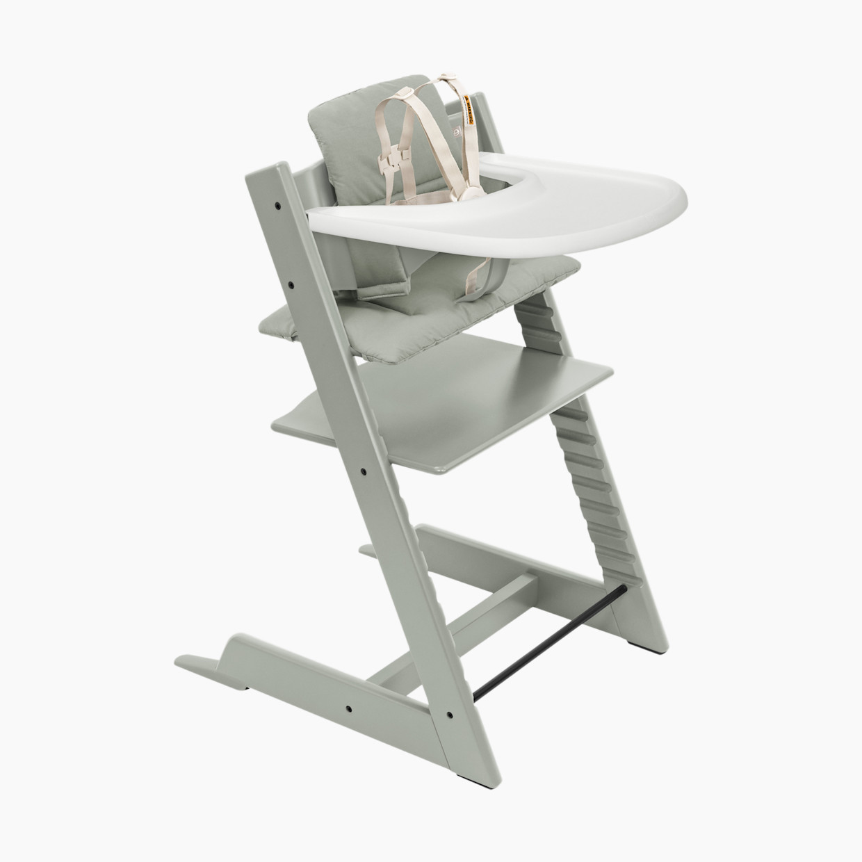 Stokke Tripp Trapp High Chair Complete² + Newborn Set - Glacier Green/Glacier Green/White Tray.