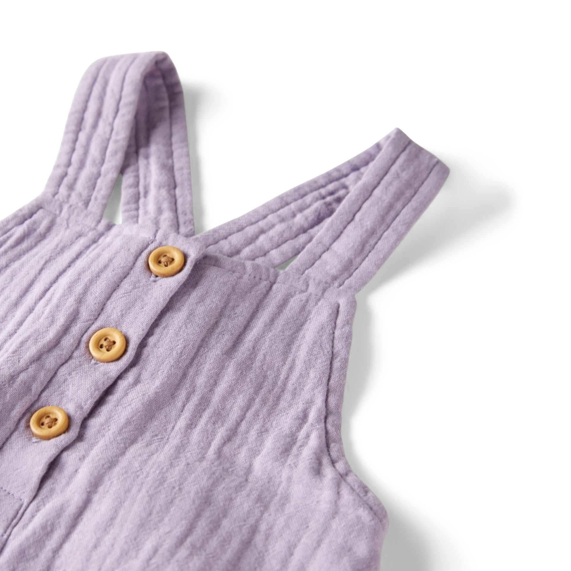 Carter's Little Planet Organic Cotton Gauze Overalls in Blue Creek - Purple, 3-6 M.
