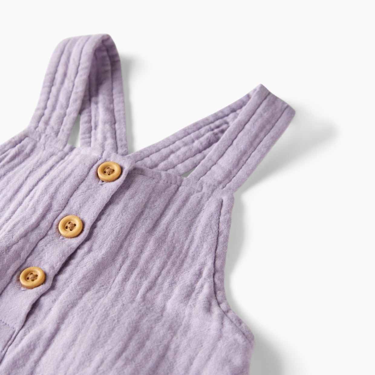Carter's Little Planet Organic Cotton Gauze Overalls in Blue Creek - Purple, 3-6 M.