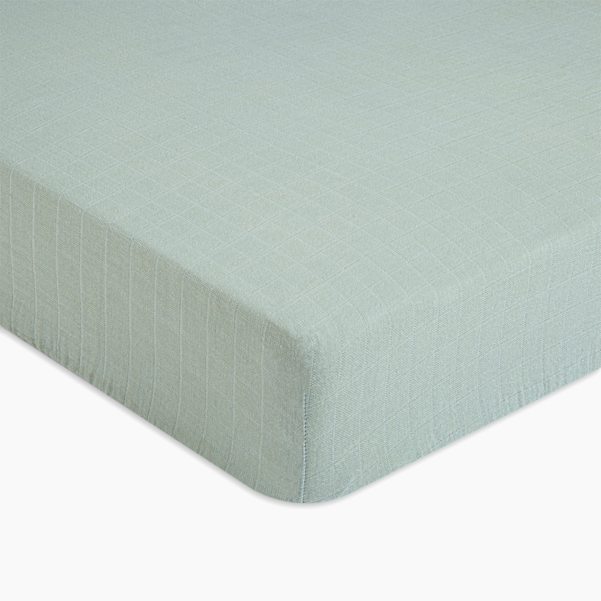 Crane Baby Cotton Muslin Crib Fitted Sheet - Evergreen.