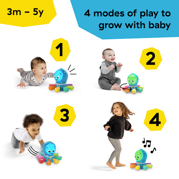 Baby Einstein Go Opus Go 4-in-1 Crawl and Chase Baby Learning Toy.