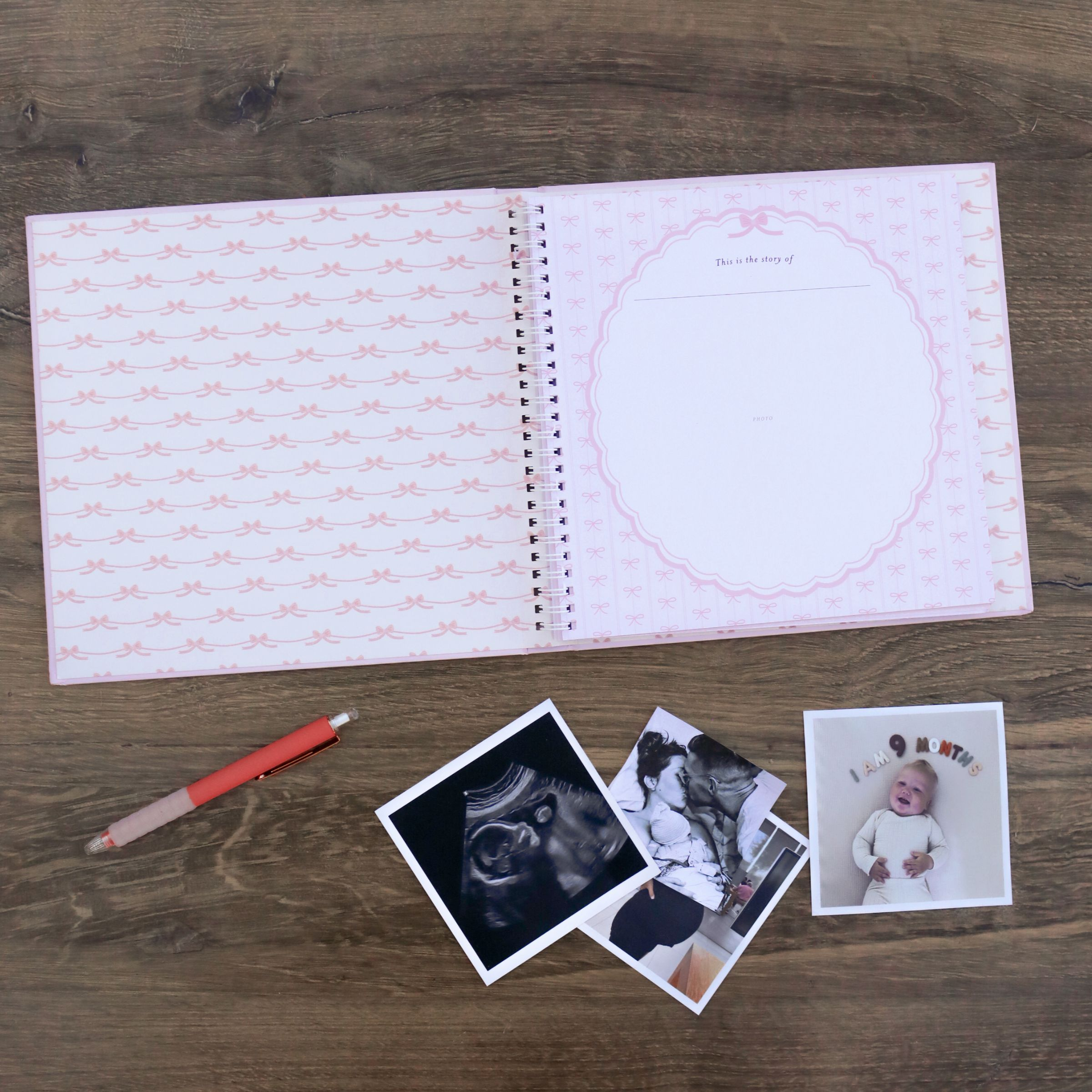Lucy Darling Baby's First Year Memory Book - Bowkissed Blush.