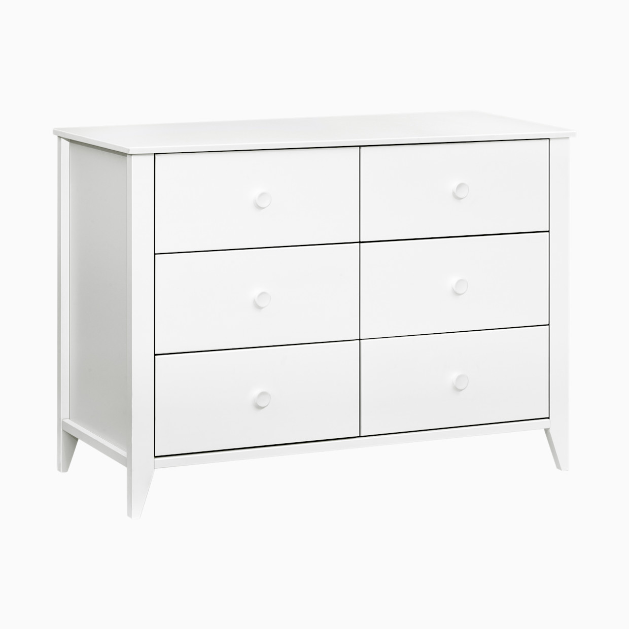 babyletto Sprout 6-Drawer Double Dresser - White.