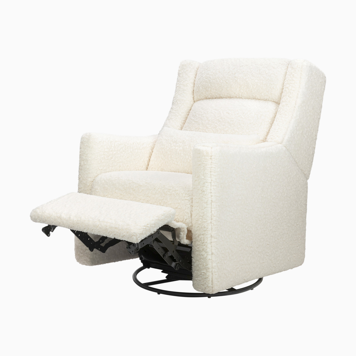 babyletto Kiwi Plus Power Recliner and Swivel Glider - Cream Shearling.